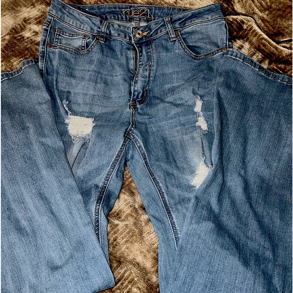 Rue21 flare jeans. Light blue wash.